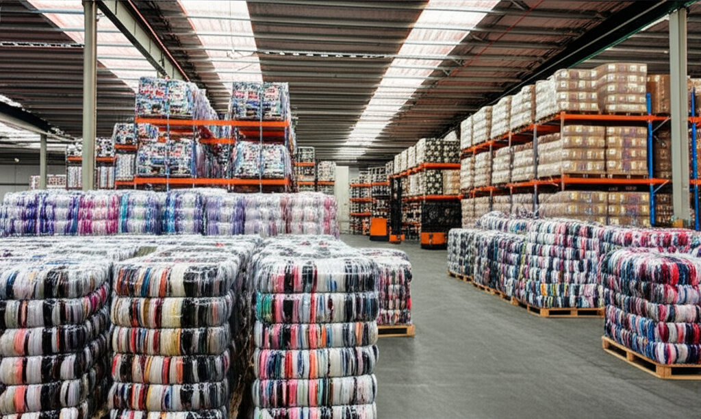 Clothing bales warehouse